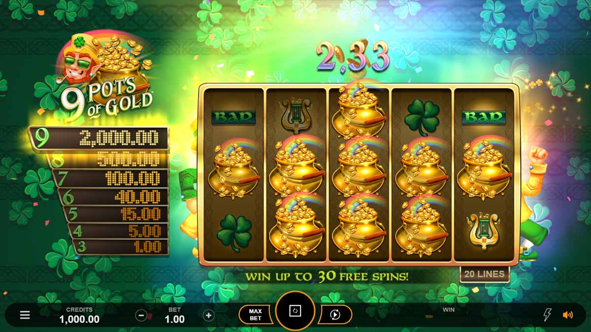 «9 Pots of Gold» — игровые автоматы без регистрации от Вулкана